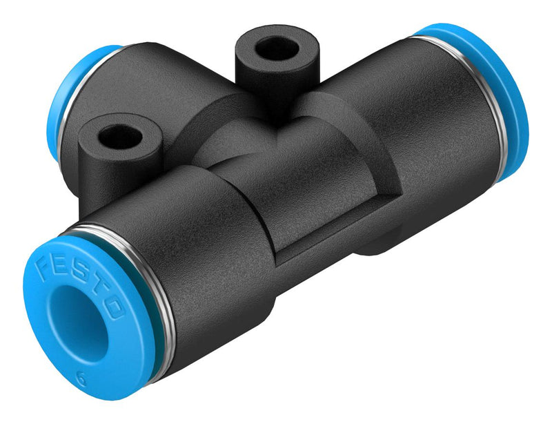 Festo QST-6-4 Pneumatic Fitting Push-In T-Fitting 14 bar 6 mm PBT (Polybutylene Terephthalate) QST
