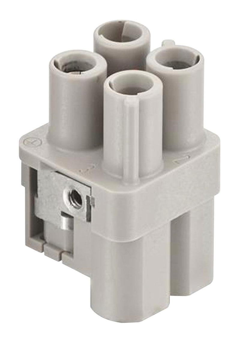 Harting 09120033151 Heavy Duty Connector Insert Han Q Series 4 Contacts 3A Receptacle