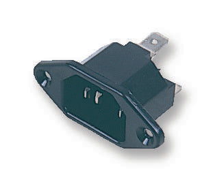 DELTRON COMPONENTS 520-0000-95 Power Entry Connector, Plug, 250 VAC, 10 A, Panel Mount, Solder