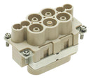 Harting 09380082601 Heavy Duty Connector Insert Han Com Series 8 Contacts 10B Plug Cage Clamp Pin 63 A