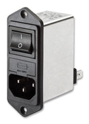 Schaffner FN281-10-06 FN281-10-06 Filtered IEC Power Entry Module C14 General Purpose 10 A 250 VAC 2-Pole Switch