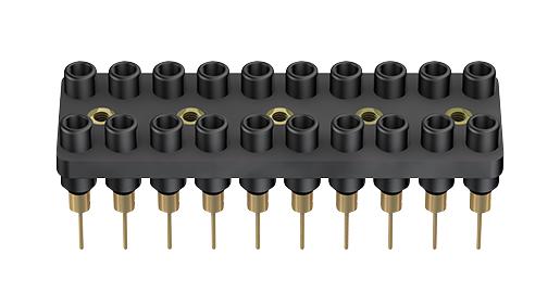 Staubli 63.9363-21 IC &amp; Component Socket 20 Contacts Strip 5.8 mm 12