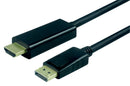Roline 11.04.5787 Audio / Video Cable Assembly Hdmi Plug Displayport 9.8 ft 3 m Black