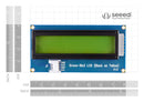 Seeed Studio 104020113 LCD&nbsp;Board Cable 16x2 Black on Yellow Arduino Raspberry Pi &amp; Ardupy Board