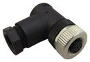 TE Connectivity T4112012051-000 Sensor Connector PG9/6-8mm M12 Female 5 Positions Screw Socket Right Angle Cable Mount