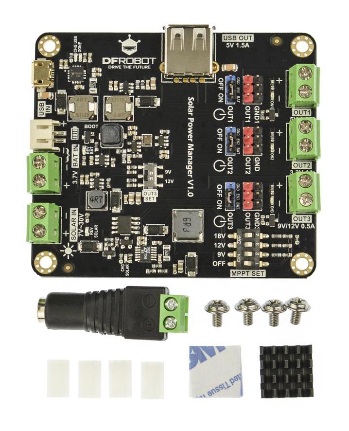 Dfrobot DFR0535 DFR0535 Solar Power Manager Module LTC3652 IoT Projects&nbsp;And Renewable Energy Projects New