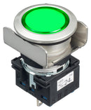 Idec LB6MP-1T04G LED Panel Mount Indicator Green 24 V 18.2 mm IP65