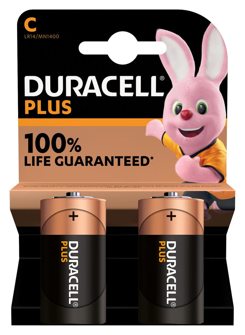 Duracell MN1400 P2 +/PWR MN1400 +/PWR Battery 1.5 V C Alkaline Raised Positive and Flat Negative 26.2 mm New