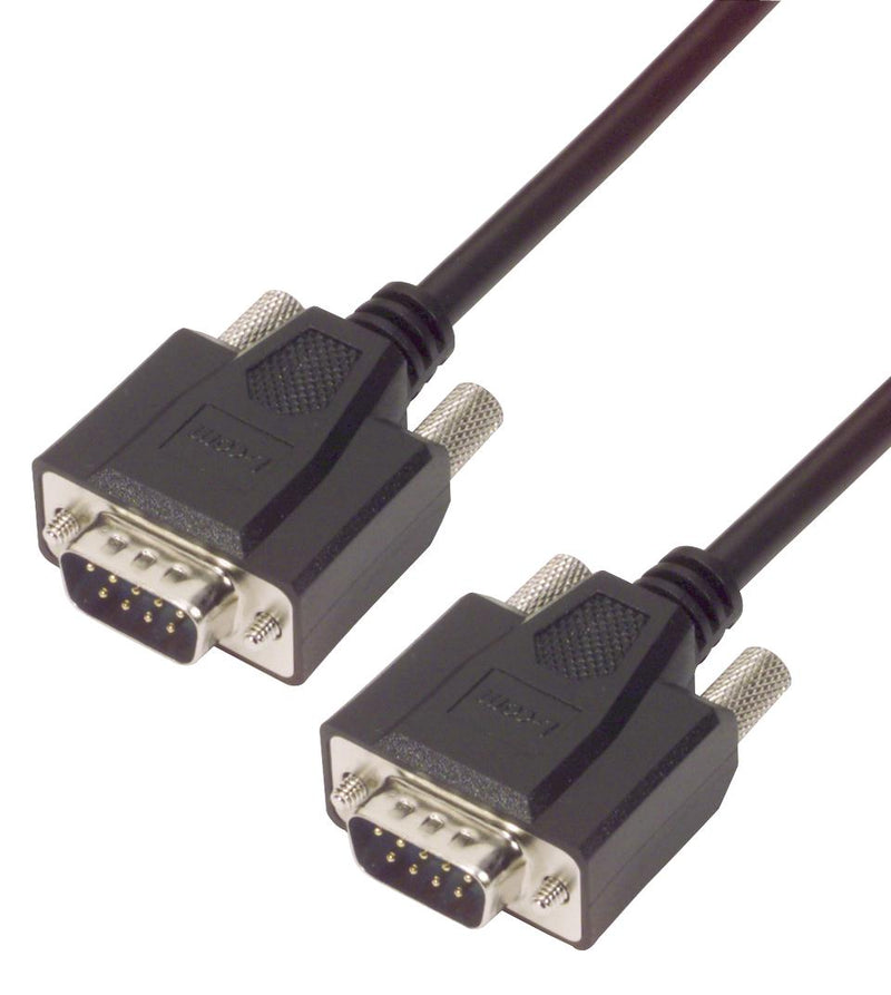 L-COM CSMNB9MM-15 Computer Cable D Subminiature Plug 9 Way 15 ft 4.6 m Black New