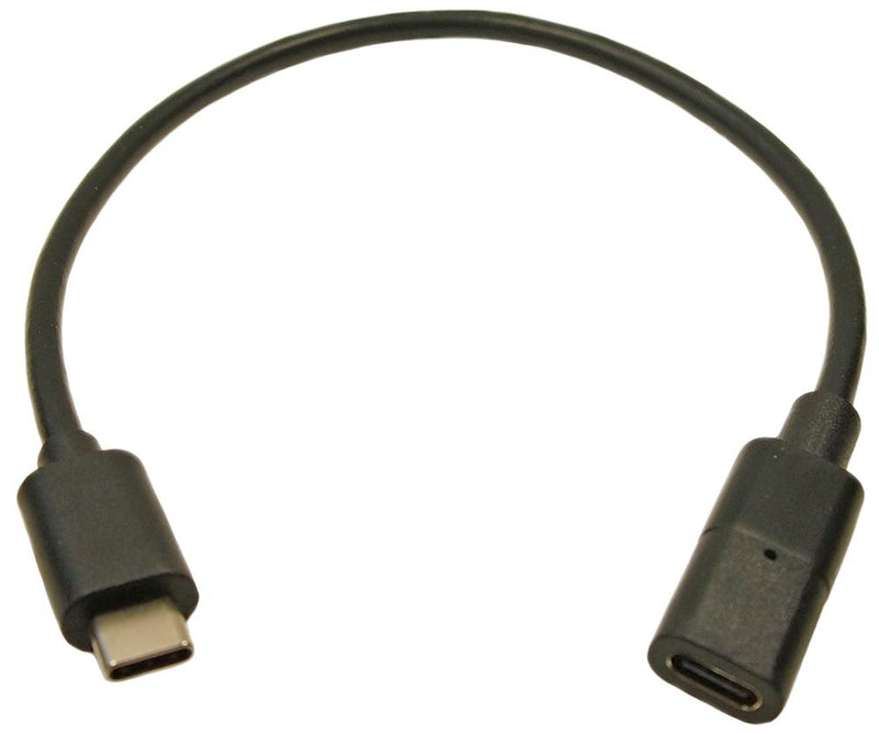 Cliff Electronic Components FCR72000 USB Cable Extension Type C Plug to Receptacle 0.3 m 11.81 " 3.1 Black New