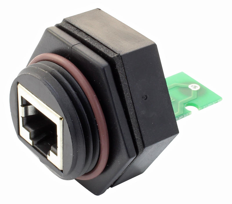 Brad 130055-0016 Sealed Ethernet RJ45 Panel Mount Receptacle RJ-Lnxx 130055 Series 8 Contact