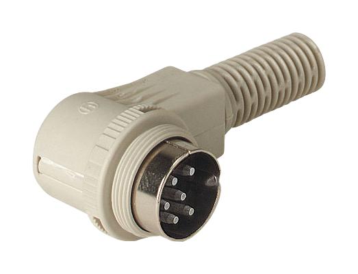 Hirschmann MAWI 6100 DIN Audio / Video Connector 6 Contacts Plug Cable Mount Tin Plated