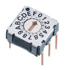 WURTH ELEKTRONIK 428547320916 Rotary Coded Switch, Through Hole, 16 Position, 42 VDC, Hexadecimal, 100 mA