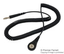 Desco 09480 ESD Grounding Cord Coiled Black 6ft 1Mohm