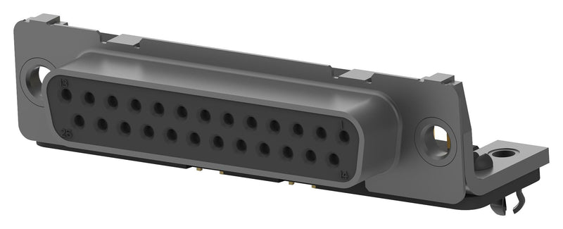 AMP - TE Connectivity 1-106507-2 D Sub Connector Receptacle Amplimite HD-20 Series 25 Contacts DB Through Hole