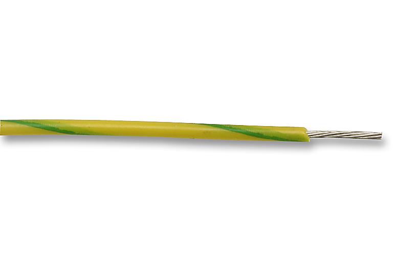 Multicomp PRO MP005385 Wire BS4808 / Def Stan 61-12 16/0.2 PVC Green Yellow 0.5 mm&sup2; 328 ft 100 m