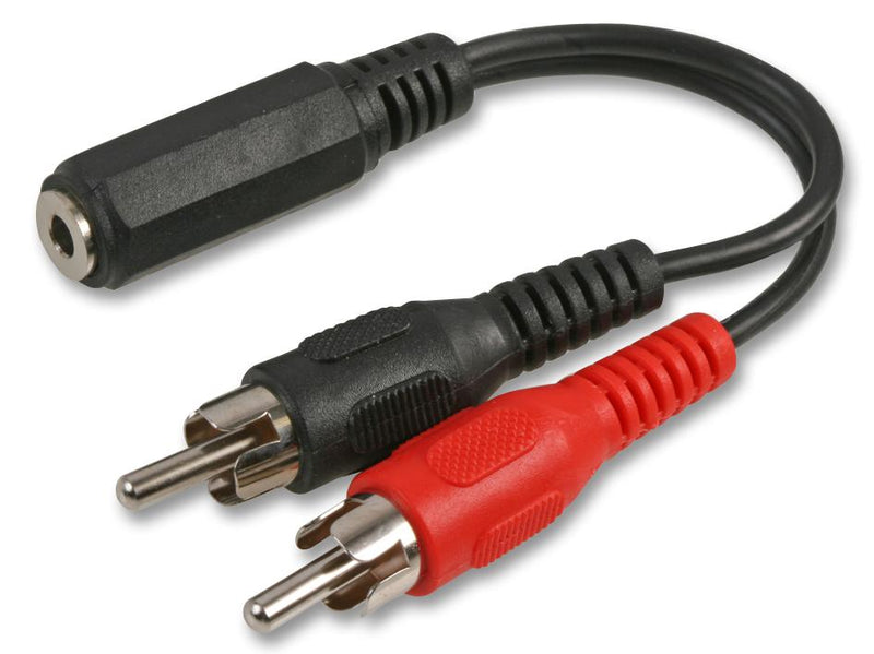 PRO Signal PSG00183 PSG00183 3.5mm Stereo Jack Socket to 2x Phono (RCA) Plugs Adaptor Lead