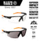 Klein Tools 60160 Protective Eyewear Grey Lens Anti-Fog/Scratch Resistant/UV Protection Black/Orange