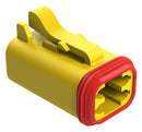 Amphenol SINE/TUCHEL AT06-4S-YEL Automotive Housing Plug 4POS 13A YEL