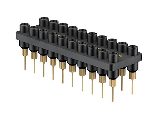 Staubli 63.9363-21 IC &amp; Component Socket 20 Contacts Strip 5.8 mm 12