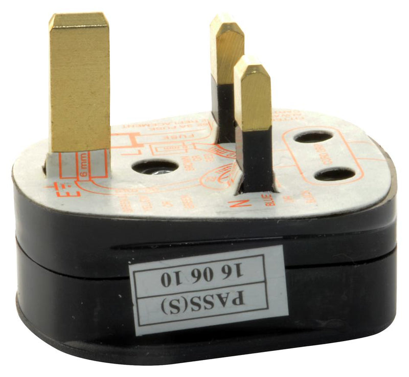 PRO Elec 9518 13A BOX OF 20 BLK 9518 BLK Power Entry Connector UK Mains Plug 13 A Black 240 V