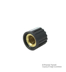 Multicomp CF-AZ-M-S(6.4)E CF-AZ-M-S(6.4)E Knob Round Shaft 6.4 mm Plastic With Side Indicator Line 13.4 M