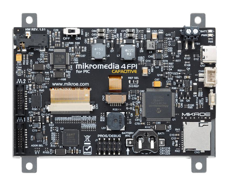Mikroelektronika MIKROE-4961 Development Kit Mikromedia 4 4.3" TFT LCD PIC18F97J94 PIC Capacitive FPI Frame New