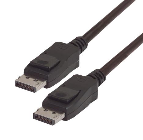 L-COM DPCAMM-3 Video Cable Displayport Plug 9.8 BLK