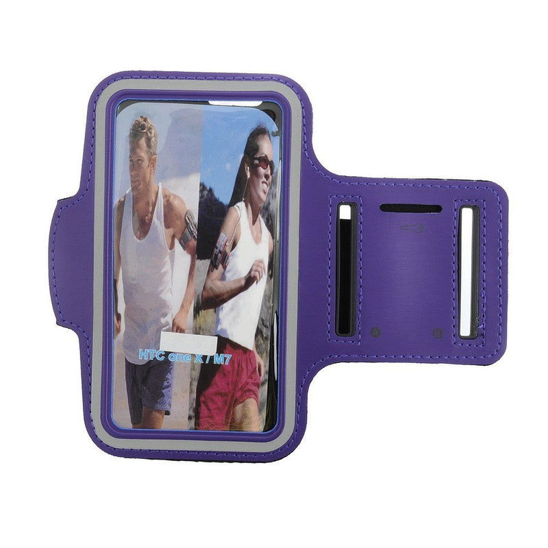 Tanotis - NEEWER Neoprene Sports Exercise Gym Jogging Armband for HTC One X M7 (Purple)