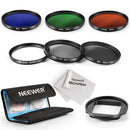 Tanotis - Neewer 52mm Filter Kit for GoPro Hero 3+/4: (1)52MM Filter Adapter Ring + (6)52MM Filters(Blue + Green + Orange + UV + CPL + ND4) + (1)Microfiber Cleaning Cloth + (1)Filter Carrying Pouch