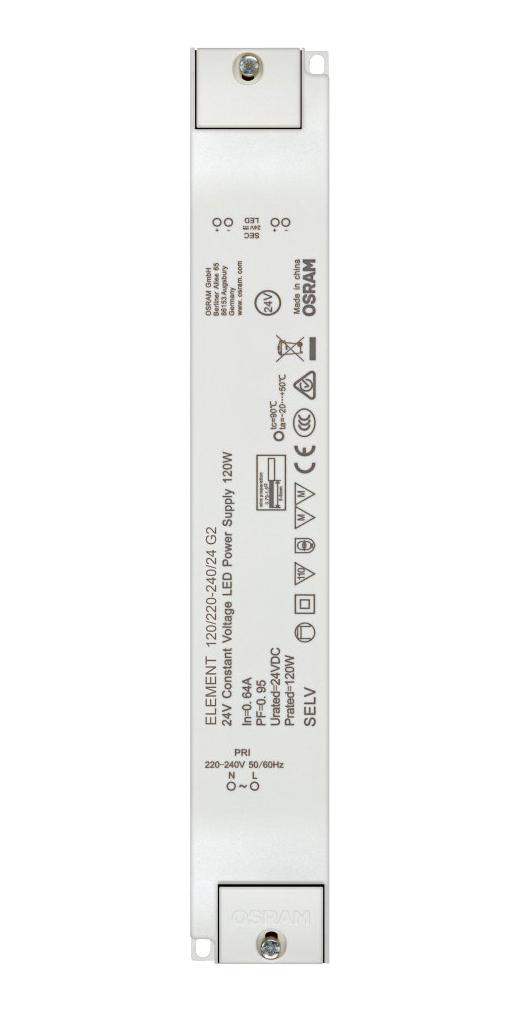 Osram ELEMENT-120/220-240/24-G2 LED Driver Lighting 120 W 24 VDC 5 A Constant Voltage 198 V