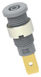 Tenma 72-13958 Banana Test Connector Jack Panel Mount 10 A 600 V Gold Plated Contacts Grey