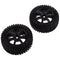 Tanotis - Neewer 2 PCS Black 73mm Soft Rubber Tyre Set 7 Spoke Wheel Rim for 1/10 RC On-Road Car Flat Run Car