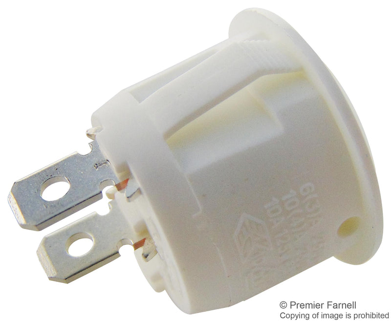 Multicomp PRO R13-112A5-02-WW-3A R13-112A5-02-WW-3A Rocker Switch On-Off Spst Non Illuminated Panel Mount White R13