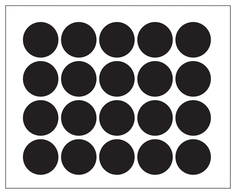 Multicomp PRO MP010415 Label Round Self Adhesive 25 mm Paper Black
