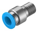 Festo QS-1/8-8-I Pneumatic Fitting Push-In R1/8 14 bar 8 mm Brass QS