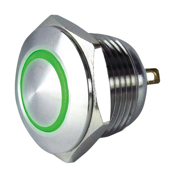 Multicomp PRO MC010879 VR SW Illum SPST-NO GRN 0.1A 48VDC