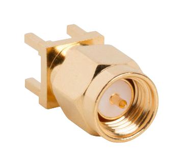 Amphenol RF 901-9895-RFX / Coaxial Connector SMA Straight Plug Through Hole Vertical 50 ohm Brass