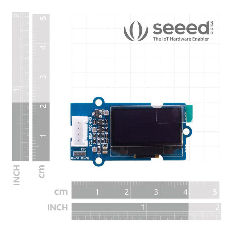 Seeed Studio 104020208 Oled Display Board 0.96" 3.3V / 5V 128 &Atilde;� 64 Pixels Arduino&nbsp;Board