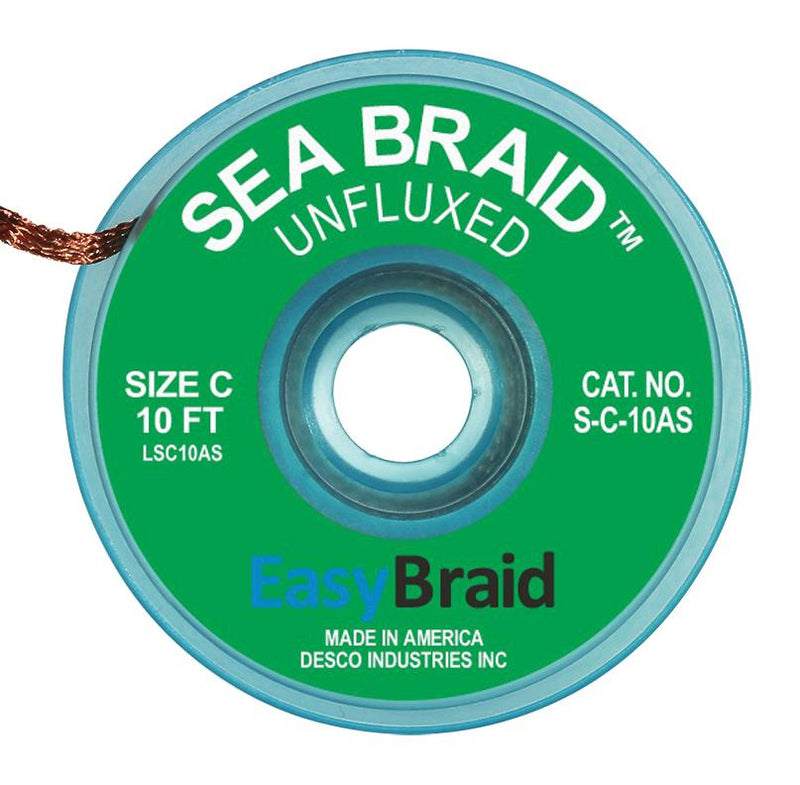 Easybraid S-C-10AS Desoldering Braid 0.075" X 10FT Green