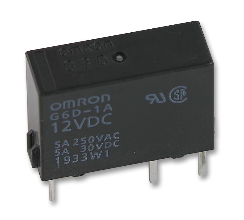 Omron Electronic Components G6D-1A-ASI DC9 Power Relay SPST-NO 9 VDC 5 A G6D Through Hole Non Latching