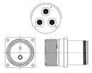 Amphenol Aerospace TVM00DS-23L-2P Circular Conn Rcpt 3POS Wall Mount