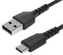 Startech RUSB2AC2MB RUSB2AC2MB USB Cable Type A Plug to C 2 m 6.6 ft 2.0 Black New