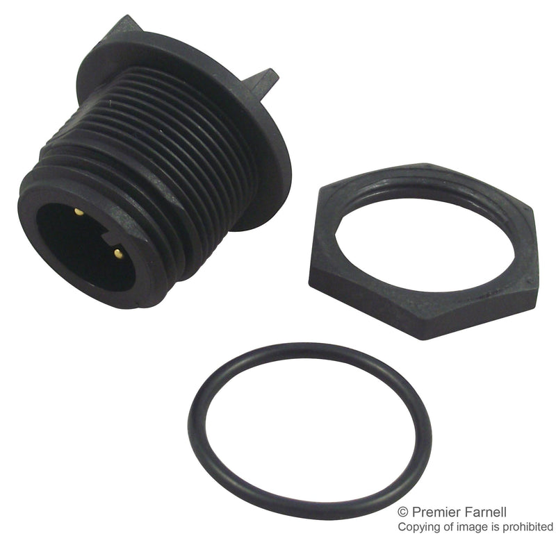 Bulgin PX0413/02P/PC Circular Connector IP68 Rear Mount Buccaneer 400 Series Panel Plug 2 Contacts