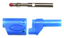 Mueller Electric BU-3110410-6 Banana Test Connector Plug Cable Mount 45 A 600 V Nickel Plated Contacts Blue