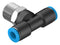 Festo 153111 Pneumatic Fitting Push-In T-Fitting R3/8 14 bar 8 mm PBT (Polybutylene Terephthalate) QST
