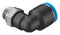 Festo QSL-G1/4-12 Pneumatic Fitting Push-In L-Fitting G1/4 14 bar 12 mm PBT (Polybutylene Terephthalate) QSL