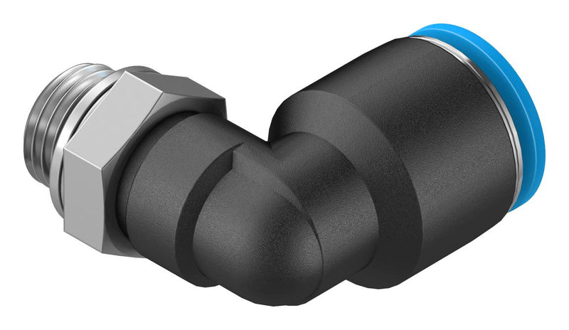Festo QSL-G1/4-12 Pneumatic Fitting Push-In L-Fitting G1/4 14 bar 12 mm PBT (Polybutylene Terephthalate) QSL