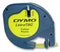 DYMO S0721620 LetraTAG Label Tape - 12mm x 4m Yellow Plastic