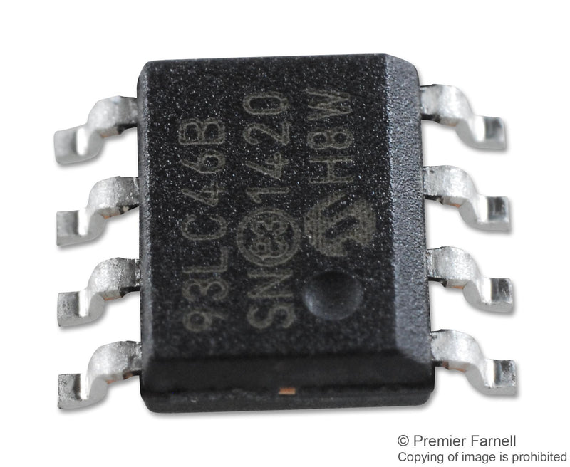 MICROCHIP 93LC46B/SN IC, EEPROM, 1KBIT, SERIAL, 3MHZ, SOIC-8